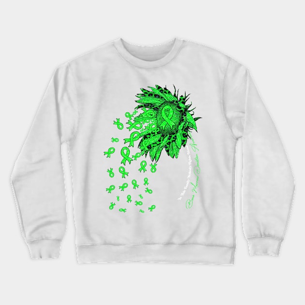 Bone Marrow Donation Awareness - sunflower nobody fights alone Crewneck Sweatshirt by Lewis Swope